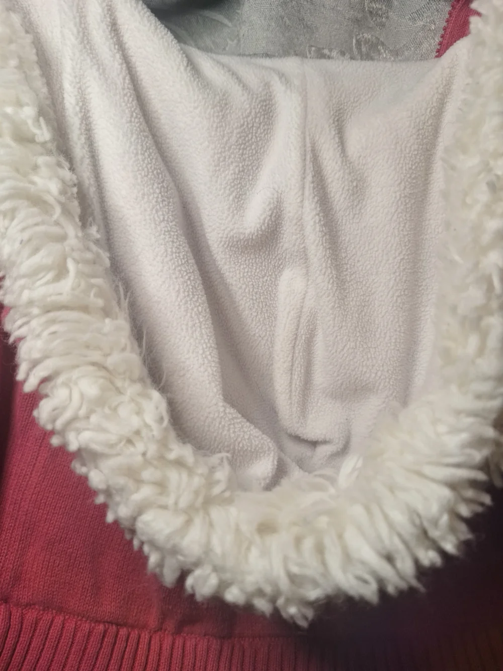 Gymboree Pink Knit Hooded Vest with Heart Accent Fleece Lined Girl's Small